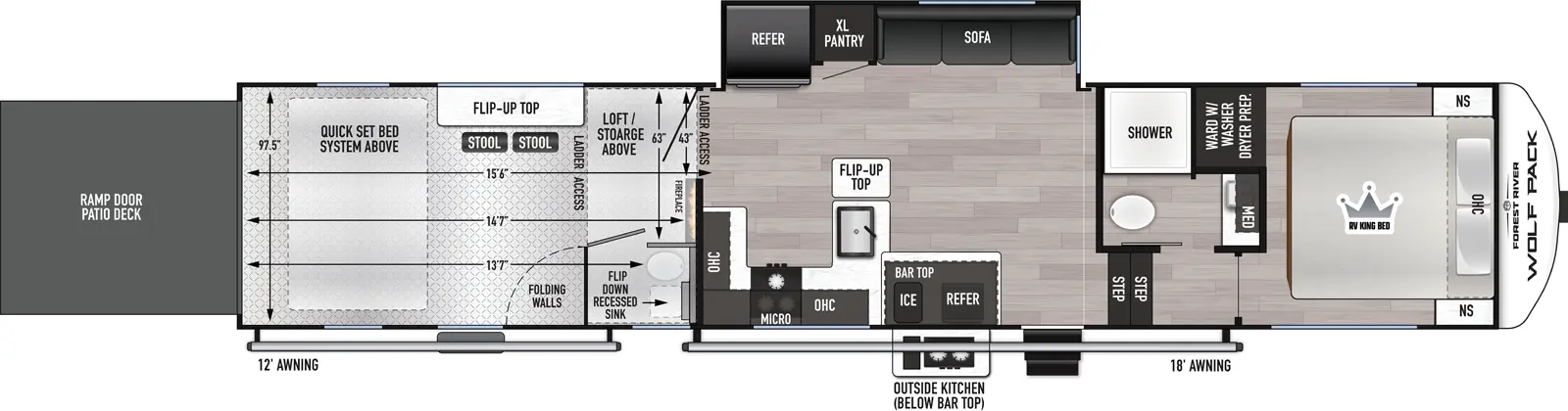 Wolf Pack 365PACK15.5 Floorplan